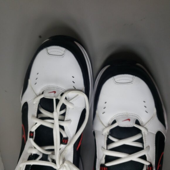 Nike Mens Air Monarch IV 416355-101 White black red Running Shoes Sneakers Sz 13 - Picture 12 of 12
